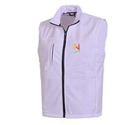 NORMAN Slim Size Men's Softshell Bodywarmer Sleeveless Jacket Gilet Body Warmer Fleece White (as8, alpha, l, regular, regular)