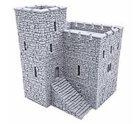 Norman Stone Fort by Printable Scenery, Miniature Terrain, 28mm Wargame Scenery and Tabletop RPG