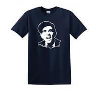Norman Wisdom Comedy Legend Che Guevara Style Cult TV Heavy Cotton t-Shirt Navy Blue