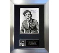 NORMAN WISDOM Signed Autograph Mounted Photo Reproduction PRINT A4 Rare (297 x 210mm) #29 (Silver Frame)