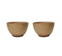 Normandie 2 Beige Stoneware Cider Bowls 20 cl - Handmade - Products