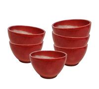 Normandie 6 Red Stoneware Cider Bowls 20 cl - Handmade - Products