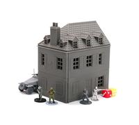 Normandie Corner House - Sainte-Mère-Église | 3D Printed Wargaming Terrain | 28 mm, 20 mm, 15 mm Measuring Tab. (20 mm)