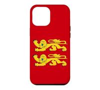 Normandy Flag, Yellow Lions, Men Women Red Case for iPhone 12 Pro Max