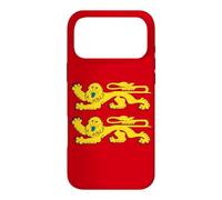 Normandy Flag, Yellow Lions, Men Women Red Case for iPhone 17 Pro Max