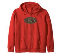 Normandy France D-Day Honor and Remember Bronzed Zip Hoodie