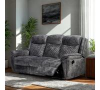 Normandy Indoor Corner Sofa Ho2 Light Grey 3 Seater Manual Recliner