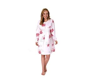 Normann Care 202 274 90 600 Women's Long Sleeve Nursing Nightdress Open Back - Pink - Small