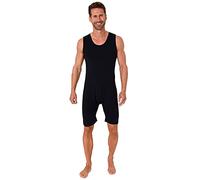 Normann Care Nursing Bodysuit Sleeveless Unisex Short Care Jumpsuit Sleeveless with Back Zip, navy, M