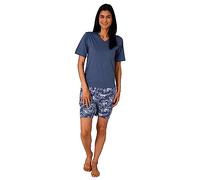 Normann Care Women's Alzheimer's Clothing Dementia Nursing Jumpsuit Pajama with zipper at back and leg, Farbe:blue, Size:S