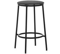 Normann Copenhagen - Circa Bar Stool 65 cm, Dark Grey Melange / Main Line Flax 16 - Dark Grey