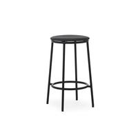 Normann Copenhagen Circa Bar Stool H65 Leather Upholstered Black/ Black Leather 41599