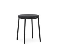 Normann Copenhagen Circa Stool Leather Upholstered Black/ Black Leather 41599