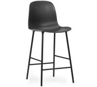 Normann Copenhagen - Form Bar Stool High Back 65 cm Steel, Black - Black