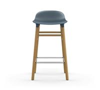 Normann Copenhagen - Form Bar Stool Oak Base, 65cm, Blue - Blue