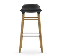 Normann Copenhagen - Form Bar Stool Oak Base, 75cm, Black - Black