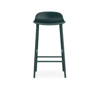 Normann Copenhagen - Form Bar Stool Steel Base, 65cm, Green - Green