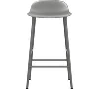 Normann Copenhagen - Form Bar Stool Steel Base, 65cm, Grey - Grey