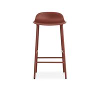 Normann Copenhagen - Form Bar Stool Steel Base, 65cm, Red - Red