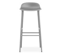 Normann Copenhagen - Form Bar Stool Steel Base, 75cm, Grey - Grey
