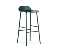 Normann Copenhagen Form Barstool high Green, green-lacquered steel legs