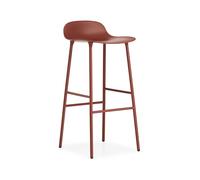 Normann Copenhagen Form Barstool high Red, red-lacquered steel legs