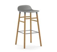 Normann Copenhagen Form barstool oak legs 75 cm Grey
