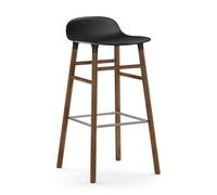 Normann Copenhagen Form barstool walnut legs Black