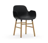 Normann Copenhagen Form Dining Chair with Armrests Black/ Oak
