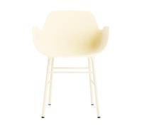 Normann Copenhagen Form Dining Chair With Armrests Cream/Steel