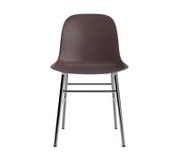 Normann Copenhagen Form Dining Table Chair Brown/ Chrome