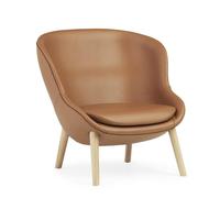 Normann Copenhagen Hyg Armchair Low Oak/Brandy Leather
