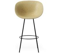 Normann Copenhagen - Mat Bar Chair Armchair 75 cm, Hemp / Black - Black
