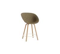 Normann Copenhagen Matt Bar Stool With Armrests 65 cm Beech/ Cream/Seaweed