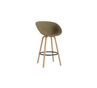 Normann Copenhagen Matt Bar Stool With Armrests 75 cm Beech/ Black/Seaweed