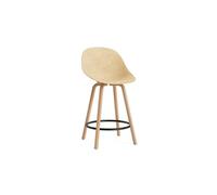 Normann Copenhagen Matt Bar Stool With Back 65 cm Beech/ Black/Hemp