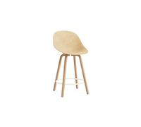 Normann Copenhagen Matt Bar Stool With Back 65 cm Beech/ Cream/Hemp