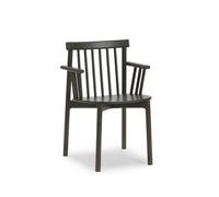 Normann Copenhagen Pind Dining Chair with Armrest Brown Stained Ash Wood