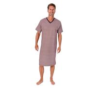 Normann Men's Short Sleeve Nightdress in Elegant Minimal Print - Also Available in Plus Sizes