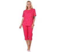 Normann Women's Short Sleeve Capri Pyjamas in Polka Dot Look - Also in Plus Size, red, 36-38