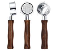 Normcore 51mm 3 Ears Naked Portafilter for DeLonghi Dedica, SMEG EUPA Machines, Bottomless Espresso Portafilter with 18g Basket, Genuine American Walnut Handle