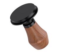 Normcore 51mm Espresso Coffee Tamper V4.1 Upgraded, Spring Loaded Tamper with Titanium PVD Coating Flat Base, Genuine American Walnut Handle