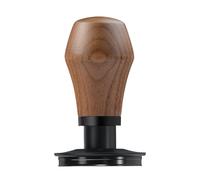 Normcore 51mm Espresso Coffee Tamper V4.1 with Click Sound Feedback, Spring Loaded Tamper With Titanium PVD Coating Ripple Base, Genuine American Walnut Handle with Silicone Stand