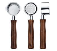 Normcore 51mm Naked Bottomless Portafilter 2 Ears Fits Delonghi ECP3420/EC155/BCO430/EC260 with 18g Basket Included, Genuine American Walnut Handle