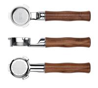 Normcore 51mm Silm Bottomless Portafilter with Walnut Handle Fits DeLonghi Dedica, SMEG EUPA Machines, Genuine American Walnut Handle