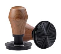 Normcore 53.3mm Coffee Tamper V4.1 with Click Sound Feedback, Espresso Spring Loaded Tamper With Titanium PVD Coating Ripple Base For Breville Sage 54mm Portafilters, Genuine American Walnut Handle