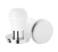Normcore 53.3mm Espresso Tamper V4.1 Mini, Spring-Loaded Coffee with Click Feedback, Self-Leveling Stainless Steel Flat Baffle, Compatible with Breville Sage 54mm Portafilters, White