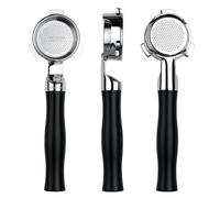 Normcore 54 mm bottomless filter holder, black anodized aluminium handle, Breville Sage compatible, double shot basket 18 g