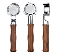 Normcore 54mm Slim Naked Portafilter with 18g Precision High Extraction Basket, Genuine American Walnut Handle Fits 54mm Breville Sage Barista Machines