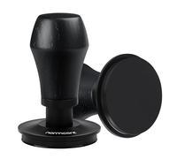 Normcore 58.5mm Coffee Tamper V4 - Spring-Loaded Tamper with Titanium PVD Coating, Flat Base, 6.8kg/11.3kg/13.6kg Replacement Springs, Espresso Tamper with Real Black Oak Handle